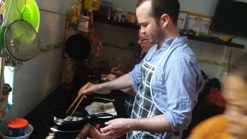 Warm Vietnamese home cooking atmosphere for a couple dinner in Hoi An